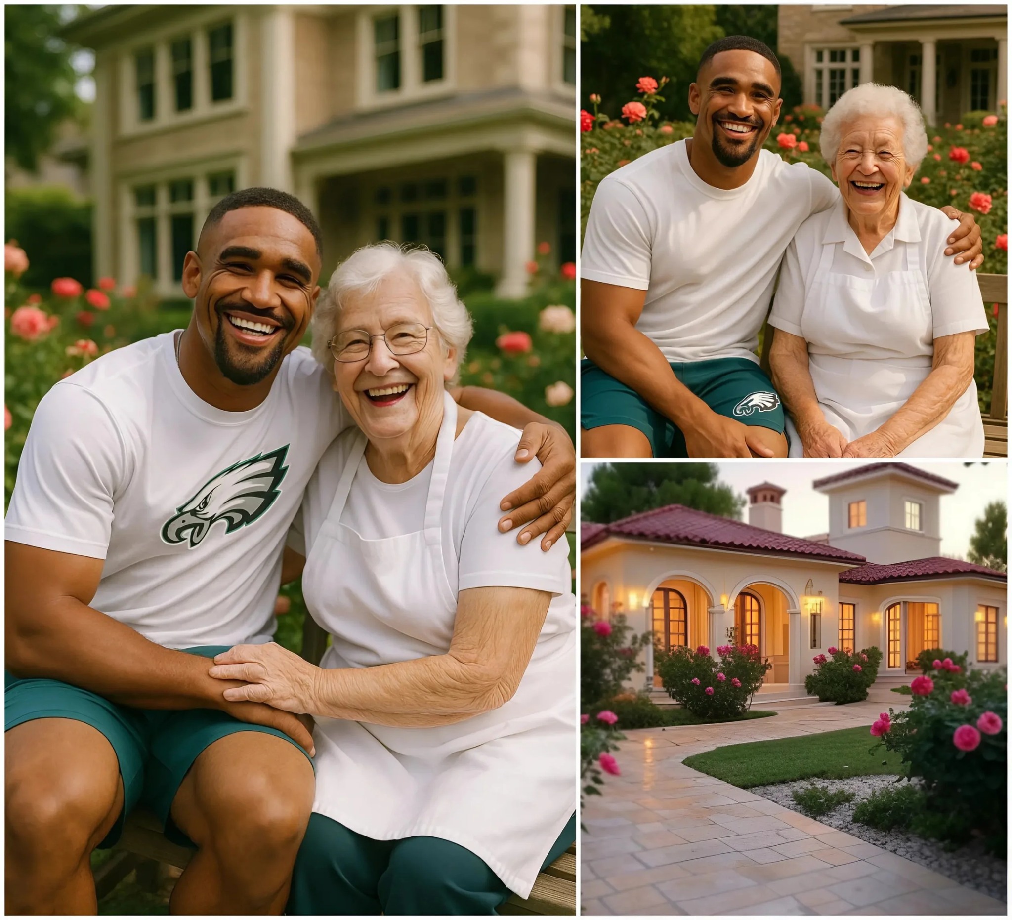 GOOD NEWS: Jalen Hurts of the Philadelphia Eagles shocks fans by gifting his elderly housekeeper a $50 million Mediterranean-style luxury villa – A gesture that left everyone amazed. The housekeeper’s immediate reaction left everyone speechless…-vut