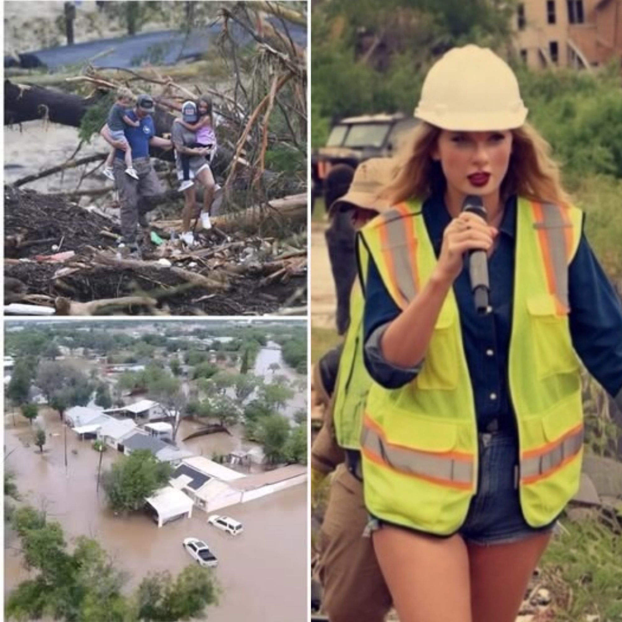 Taylor Swifts has donated $25 million to support victims and aid in the search and rescue of those missing in the devastating Texas flash floods. Fans were shocked to learn that she personally went to the scene of the disaster to help directly. Details in the comments 👇👇👇-binh123