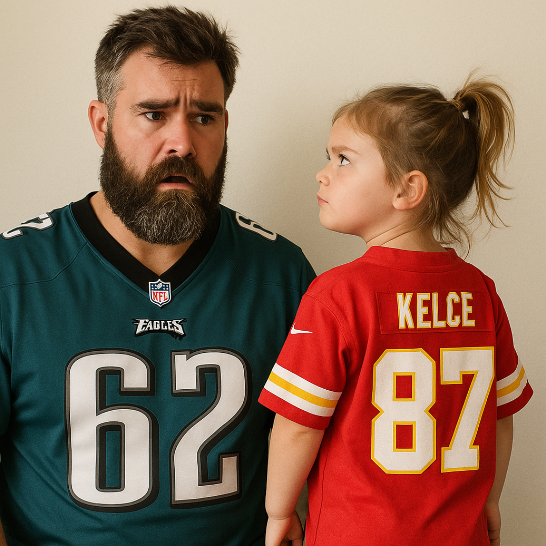 🚨FAMILY DRAMA: Jason Kelce Heartbroken as 5-Year-Old Wyatt Refuses Eagles Jersey — “I Only Cheer for Uncle Travis and the Chiefs!”-nguyenoanh123