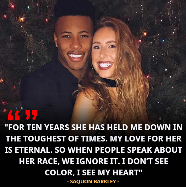 Philadelphia Eagles Star Running Back Saquon Barkley addresses backlash over engagement to longtime girlfriend. ‘I don’t see color’-nguyenoanh123